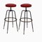 Runde italienische Mid-Century Barhocker, 2er Set 1