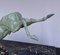 Großer Art Deco Hirsch aus Bronze von Hugonnet 11