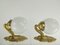 Viennese Brass Wall Lamps, Set of 2 1