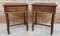 Vintage French Nightstands in Solid Carved Walnut with Turned Columns, Set of 2 10