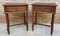 Vintage French Nightstands in Solid Carved Walnut with Turned Columns, Set of 2, Image 10