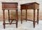 Vintage French Nightstands in Solid Carved Walnut with Turned Columns, Set of 2 6