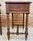Vintage French Nightstands in Solid Carved Walnut with Turned Columns, Set of 2 5