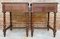 Vintage French Nightstands in Solid Carved Walnut with Turned Columns, Set of 2 11