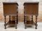 French Nightstands in Carved Walnut Two Drawers and Shelf, Set of 2 10