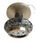 Silberne Lampe aus Murano Glas von Mazzega 1