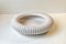 Fluted Art Deco White Ceramic Fruit Bowl by Michael Andersen, 1940s 2