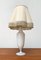 Lámpara de mesa francesa Mid-Century de vidrio opalino de Sevres, años 60, Imagen 18