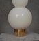 White Murano Glass and Brass Table Lamp, 1980s 6