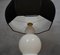 White Murano Glass and Brass Table Lamp, 1980s 4