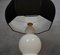 White Murano Glass and Brass Table Lamp, 1980s, Image 4