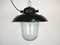 Industrial Factory Hanging Lamp in Black Enamel from Elektrosvit, 1960s 2