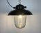 Lámpara colgante de fábrica industrial de esmalte negro de Elektrosvit, años 60, Imagen 11