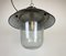 Lámpara colgante de fábrica industrial de esmalte negro de Elektrosvit, años 60, Imagen 6