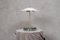 White Murano Glass and Steel Table Lamp, 1980s 5