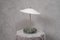 Lampe de Bureau en Verre de Murano Blanc et Acier, 1980s 2