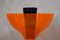 Lámpara de mesa de cristal de Murano naranja y latón, años 80, Imagen 8