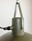 Vintage Army Pendant Lamp in Green Iron, 1960s 2