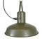 Lámpara colgante Army vintage de hierro verde, años 60, Imagen 1