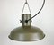 Vintage Army Pendant Lamp in Green Iron, 1960s 8