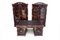 Empire Style Libraries, Desk and Chairs, France, 1840s, Set of 5 1