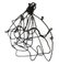 Escultura abstracta de plástico y alambre negro, Imagen 3
