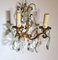French Louis XVI Style Wall Sconces in Brass and Crystals, Set of 2 8