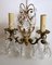 French Louis XVI Style Wall Sconces in Brass and Crystals, Set of 2 6