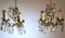 French Louis XVI Style Wall Sconces in Brass and Crystals, Set of 2 5