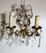 French Louis XVI Style Wall Sconces in Brass and Crystals, Set of 2 7