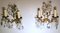 French Louis XVI Style Wall Sconces in Brass and Crystals, Set of 2 1