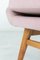 Clamshell Chair in Powder Pink Velvet, 1960s 8