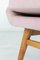 Sedia a conchiglia in velluto rosa cipria, anni '60, Immagine 8
