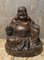 Antique Buddha Sculpture in Carved Teak, 1900s 1