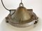 Lámpara colgante de fábrica industrial de hierro fundido y esmalte gris de Zaos, años 60, Imagen 6