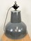 Grande Lampe d'Usine Industrielle en Émail Gris de Elektrosvit, 1960s 12