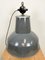 Large Industrial Factory Lamp in Grey Enamel from Elektrosvit, 1960s 12