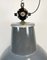 Large Industrial Factory Lamp in Grey Enamel from Elektrosvit, 1960s, Image 3