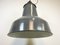 Large Industrial Factory Lamp in Grey Enamel from Elektrosvit, 1960s, Image 8