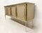 Sideboard aus Farbglas & Messing, 1970er 3