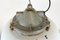 Lámpara colgante de fábrica industrial de hierro fundido y esmalte gris de Zaos, años 60, Imagen 11