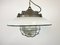 Industrial Factory Cage Pendant Lamp in Cast Iron and Grey Enamel from Zaos, 1960s 2