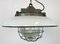 Industrial Factory Cage Pendant Lamp in Cast Iron and Grey Enamel from Zaos, 1960s 5