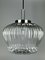 Mid-Century Space Age Ball Pendant Lamp in Bubble Glass & Chrome 9