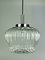 Mid-Century Space Age Ball Pendant Lamp in Bubble Glass & Chrome 10