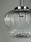 Lámpara colgante era espacial Mid-Century de vidrio burbuja y cromo, Imagen 6