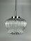 Mid-Century Space Age Ball Pendant Lamp in Bubble Glass & Chrome, Image 1