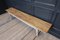 Vintage Rustic White Wooden Bench 4
