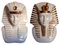 Vintage Egyptian Busts in Porcelain, Set of 2 1