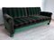 Italian Mid-Century Green Velvet 3-Seater Sofa, 1960s, Image 2